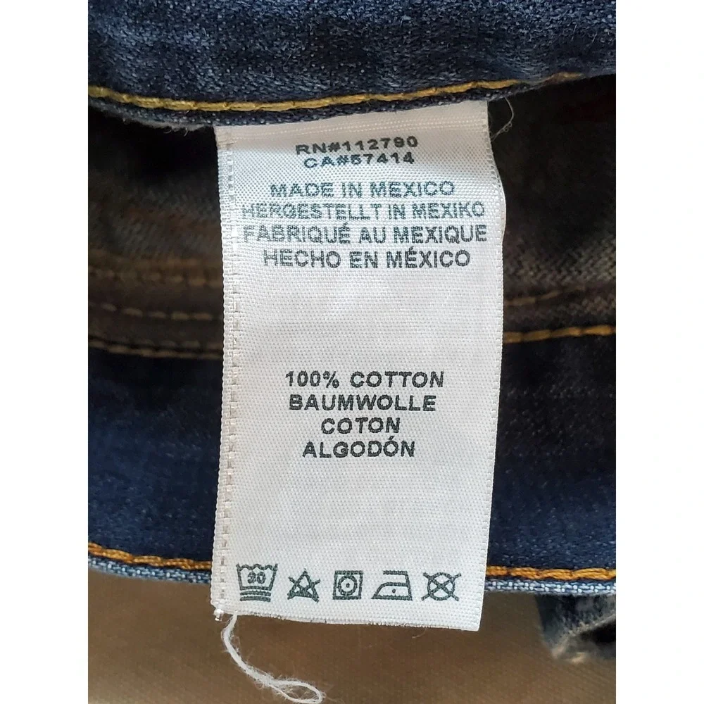 True Religion Men Jeans 30 Blue‎ Denim Straight Old Multi Runstitch Flap Pocket